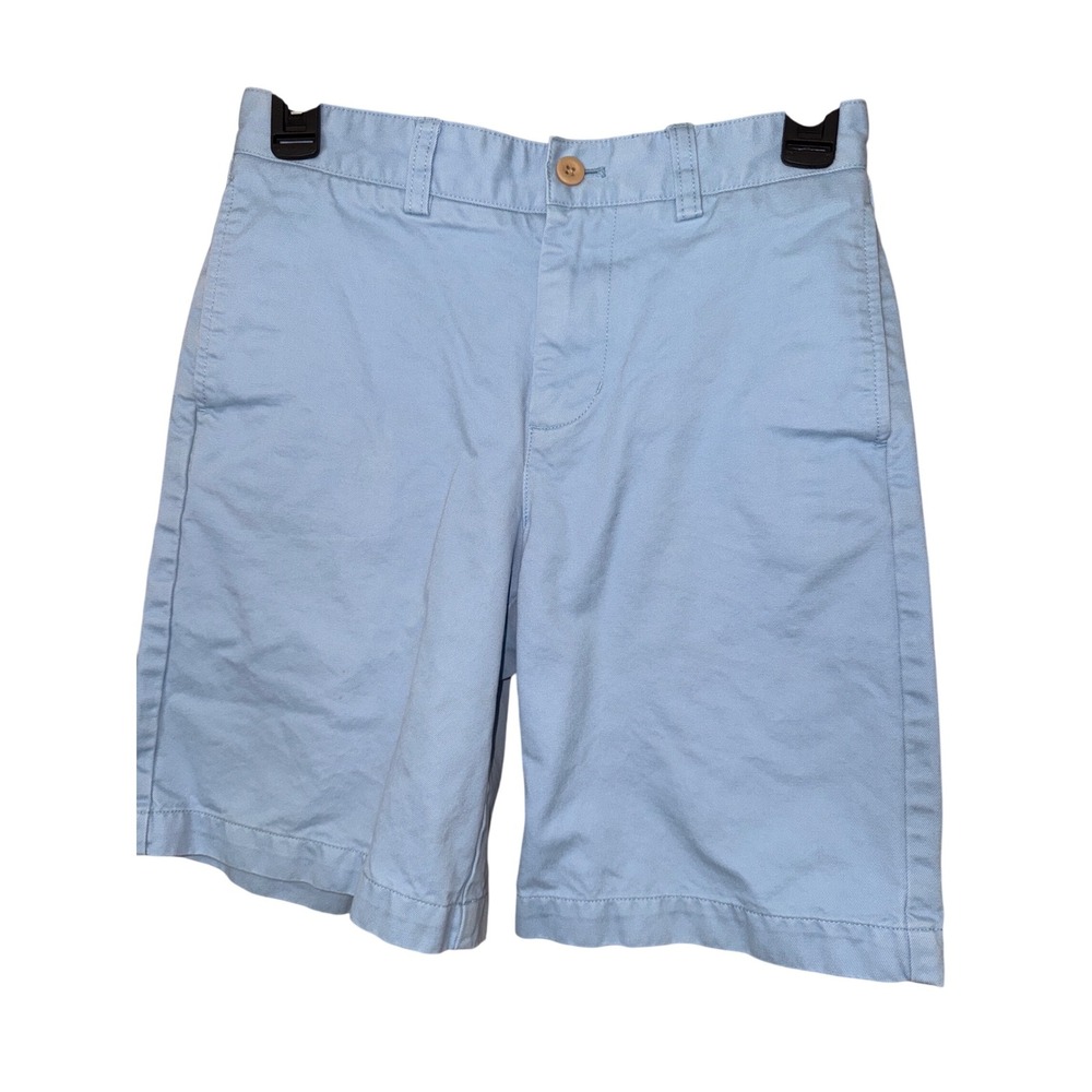 VINEYARD VINES Boys Chino Shorts Light Blue Cotton size 12 8.5" Inseam